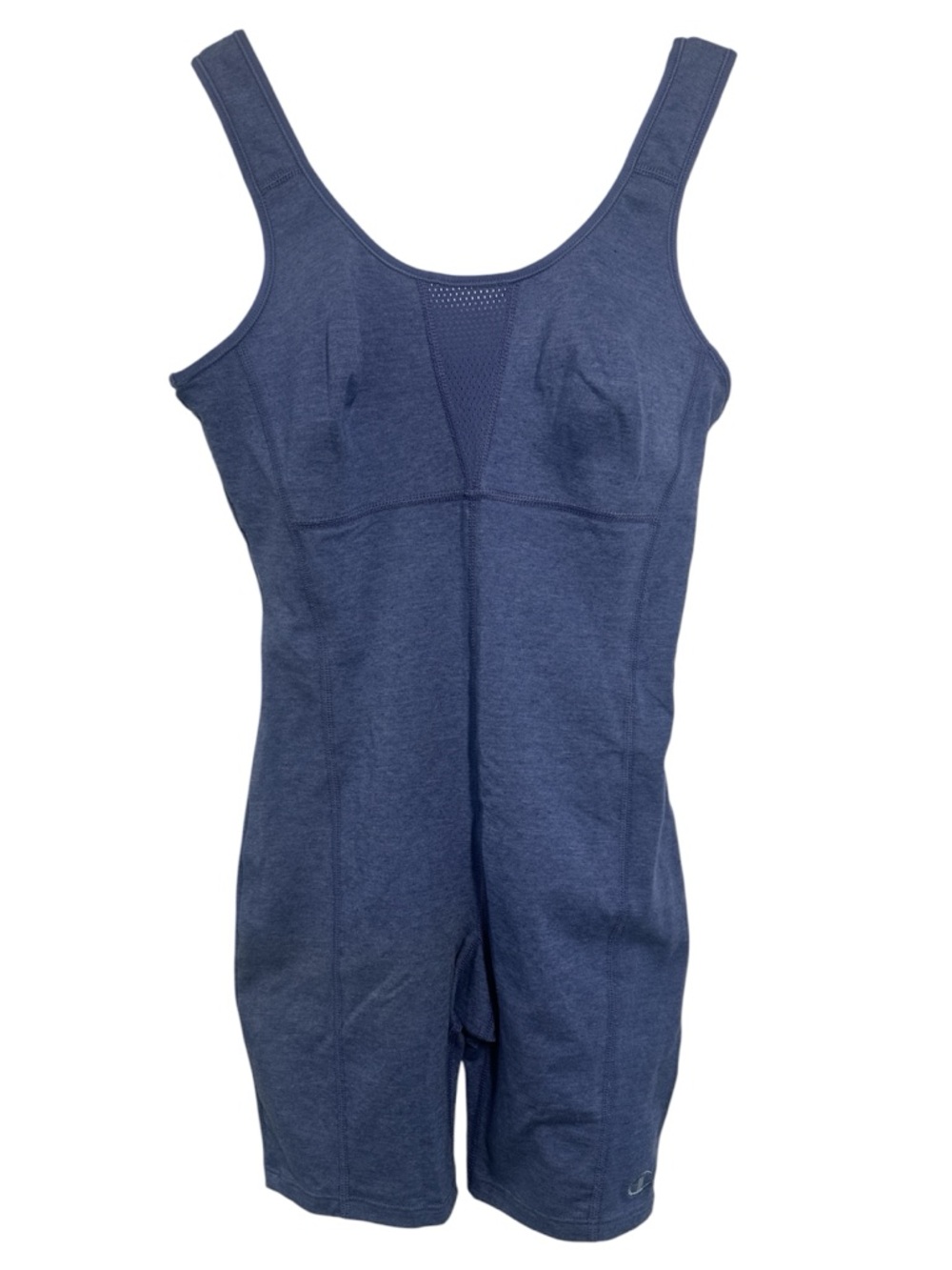 Champion Vintage Athletic Unitard Romper in Heathered Blue